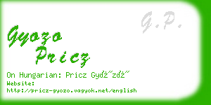 gyozo pricz business card